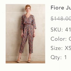 COPY - ANTHROPOLOGIE Fiore Jumpsuit XS in Orange